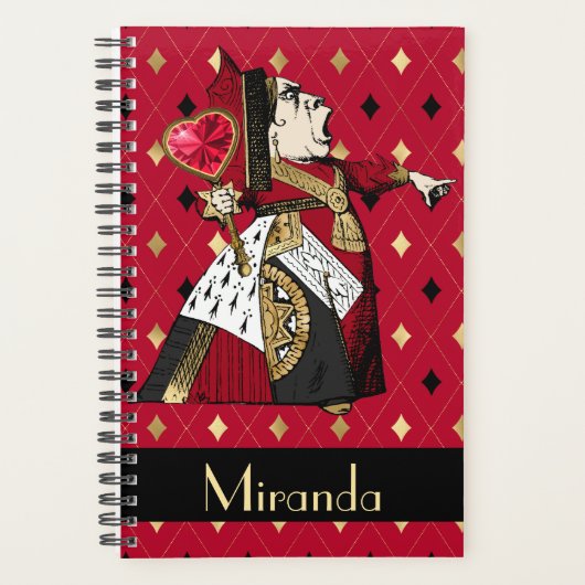 Alice's Queen of Hearts in Red Personalisiert Planer (Vorderseite)