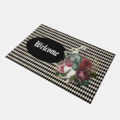 Alice's Rabbit auf Harlequin Anpassbar Fußmatte (Schrägansicht)