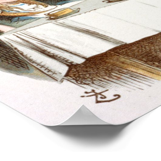 Alice's Tea Party Poster (Ecke)