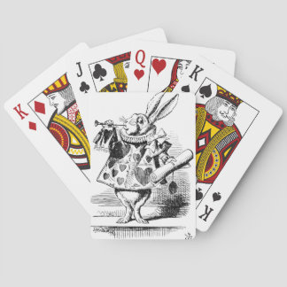 Alice's weiße Kaninchenspielkarten Spielkarten