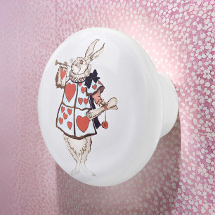Alice's weißes Kaninchen in Wunderland Keramikknauf