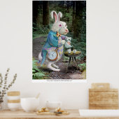 Alice's weißes Kaninchen Poster (Küche)