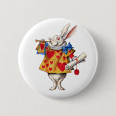ALICE'S WHITE RABBIT IN WONDERLAND BUTTON (Vorderseite)