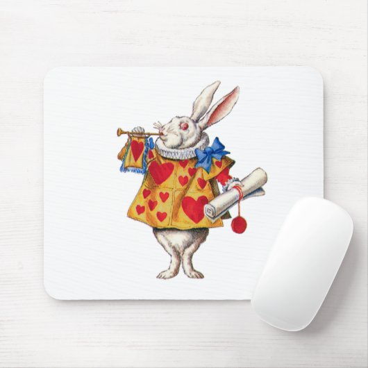 ALICE'S WHITE RABBIT IN WONDERLAND MOUSEPAD (Mit Mouse)