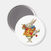 ALICE'S WHITE RABBIT MAGNET (Vorderseite/Rückseite)