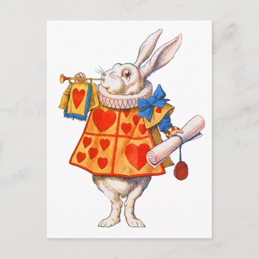 ALICE'S WHITE RABBIT POSTKARTE (Vorderseite)