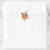 ALICE'S WHITE RABBIT RUNDER AUFKLEBER (Tasche)