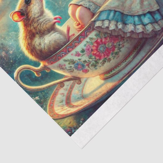 Alice's Wonderland Teatime Adventures Decoupage Seidenpapier (Ausschnitt)