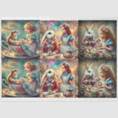 Alice's Wonderland Teatime Adventures Decoupage Seidenpapier (Vorderseite)