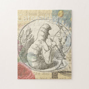Alices Wunderland-Raupe: Original Tenniel Puzzle