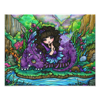 Alicia & Aliana Fairy & Dragon Foto Print