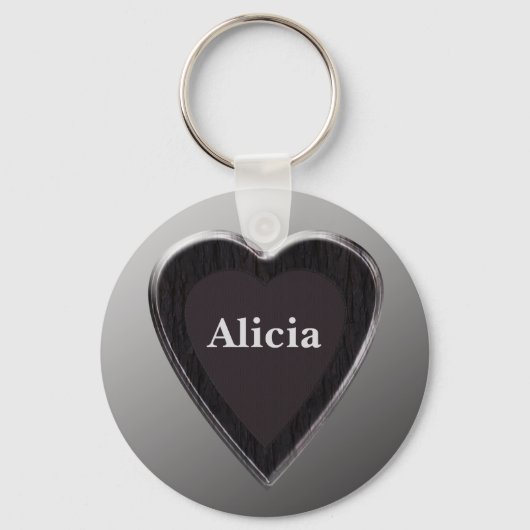 Alicia Heart Keychain von 369MyName Schlüsselanhänger (Vorderseite)