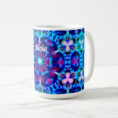 ALICIA ~ Hübsches Glittermuster ~ Kaffeetasse (VorderseiteRechts)