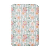 Alicia-Rosen-Streifen-Muster Badematte (Vorderseite Vertikal)