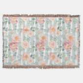 Alicia-Rosen-Streifen-Muster Decke (Vorderseite)