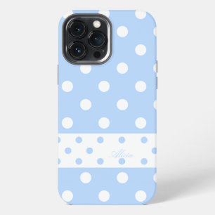 Alicia - Süße Polka-Punkte Pastellblau iPhone-Hüll iPhone 13 Pro Max Hülle