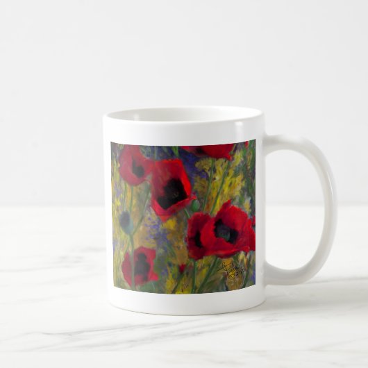 Alicias Mohnblumen Kaffeetasse (Rechts)