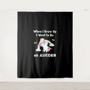 Alicorn, wenn ich aufgewachsen bin Rainbow Pastel Wandteppich