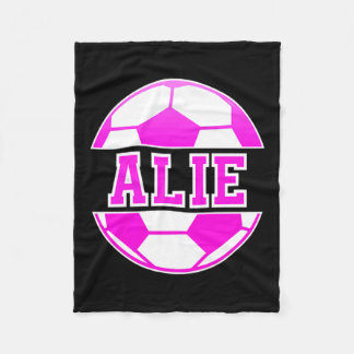 Alie Name Girls Soccer Play Football Sports Fan Ba Fleecedecke