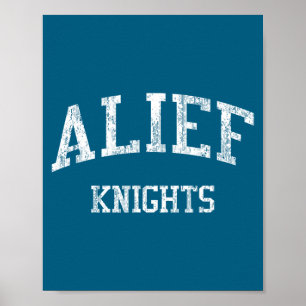 Alief High School HS Houston TX Vintage-Sport Poster