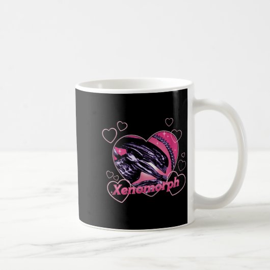 Alien 3 Valentine's Day Loving Xenomorph Heart Rtr Kaffeetasse (Rechts)