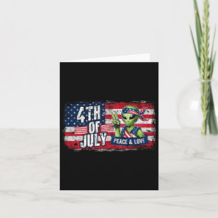 Alien 4. Juli Amerikanische Flagge UFO Karte