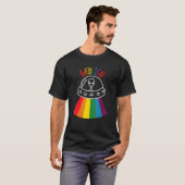 Alien Abduction Gay Pride Gaylien Lgbt T-Shirt (Vorne ganz)