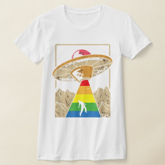 Alien Abduction Gay Pride Gaylien Lgbt T-Shirt (Ablage )
