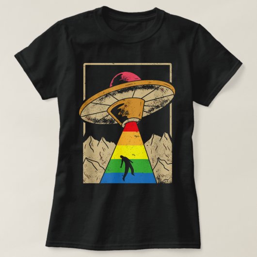 Alien Abduction Gay Pride Gaylien Lgbt T-Shirt (Design vorne)
