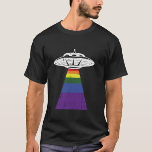 Alien Abduction Gay Pride LGBT-Q Gaylien UFO Proud T-Shirt