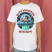 Alien Abduction Mishap Cartoon Funny Cow T-Shirt