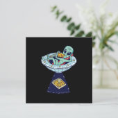 Alien Abduction Pizza UFO Flying Saucer Außerirdis Einladung (Stehend Vorderseite)