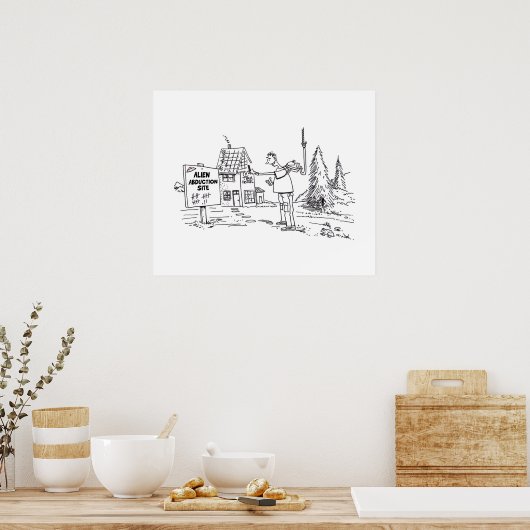 Alien Abduction Site Gloss Poster (Küche)