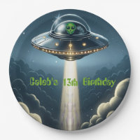 Alien Abduction UFO Blue Clouds Geburtstagspartei