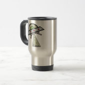 Alien Abduction UFO Flying Saucer Reisebecher (Vorderseite Links)