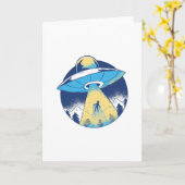 Alien Abduction Ufo Sci Fi Geschenk Karte (Gelbe Blume)