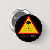 Alien Abduction UFO Thunder_Cove Button (Vorne & Hinten)