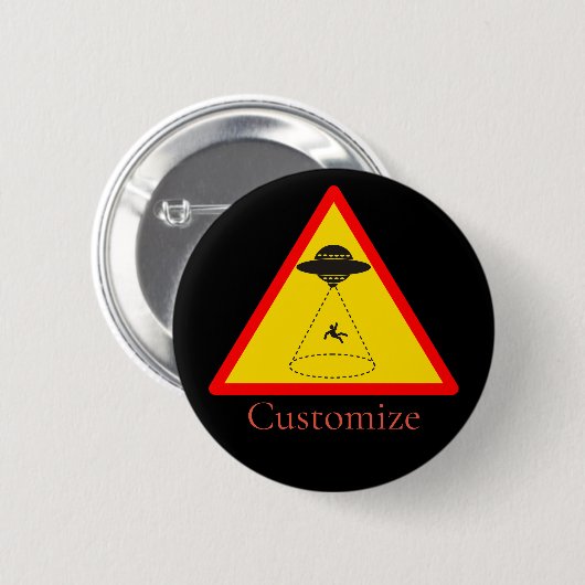 Alien Abduction UFO Thunder_Cove Button (Vorne & Hinten)