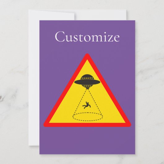 Alien Abduction UFO Thunder_Cove Einladung (Rückseite)
