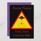Alien Abduction UFO Thunder_Cove Einladung (Vorne/Hinten)