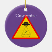 Alien Abduction UFO Thunder_Cove Keramik Ornament (Hinten)