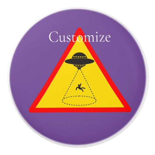 Alien Abduction UFO Thunder_Cove Keramikknauf (Vorderseite)