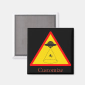 Alien Abduction UFO Thunder_Cove Magnet (Vorderseite/Rückseite)