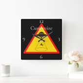 Alien Abduction UFO Thunder_Cove Quadratische Wanduhr (Zuhause)