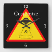 Alien Abduction UFO Thunder_Cove Quadratische Wanduhr (Vorderseite)