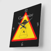 Alien Abduction UFO Thunder_Cove Quadratische Wanduhr (Winkel)
