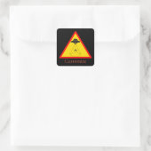 Alien Abduction UFO Thunder_Cove Quadratischer Aufkleber (Tasche)