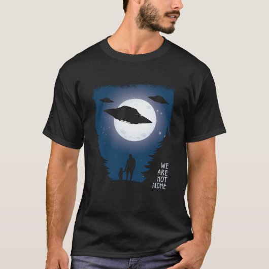 Alien Abduction UFO We Are Not Alone T-Shirt (Vorderseite)