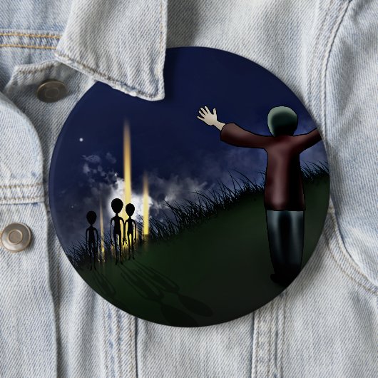 Alien-Abduktion Button (Beispiel)