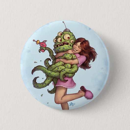 Alien-Abduktion Button (Vorderseite)